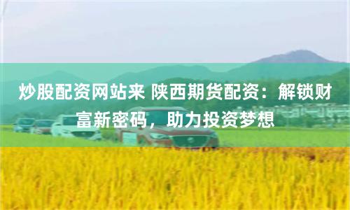 炒股配资网站来 陕西期货配资：解锁财富新密码，助力投资梦想